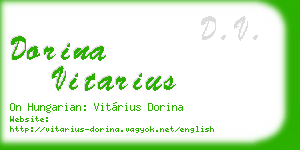 dorina vitarius business card